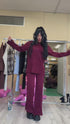Knitted Set "SMOOTH LINES E5388" - BORDEAUX